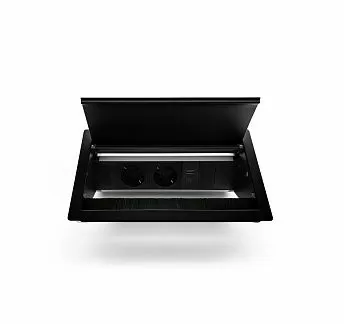 ВЕРСА ФЛЭП МОНО/VERSA FLAP MONO 2p+2usb ЧЕРНЫЙ